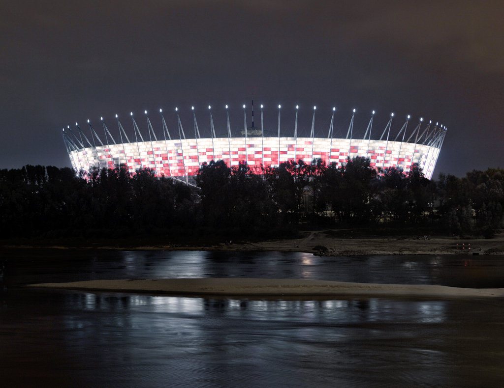 National Stadium Warsaw — Warschau, Poland: Lichtplanung, Ansicht 7 von 8, von Lichtvision