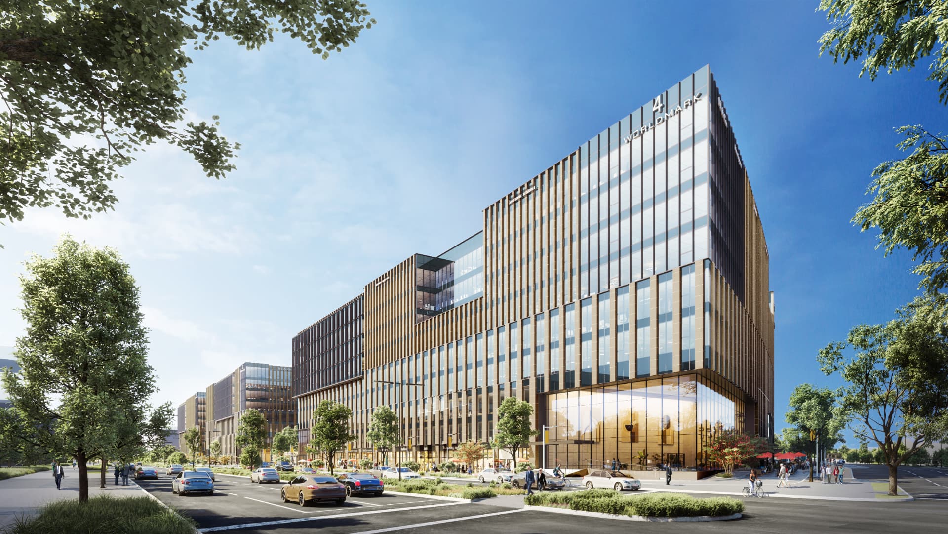 Gateway District Offices, Aerocity — New Delhi, India: architectural lighting design by Lichtvision (architecture by PLP Architecture)