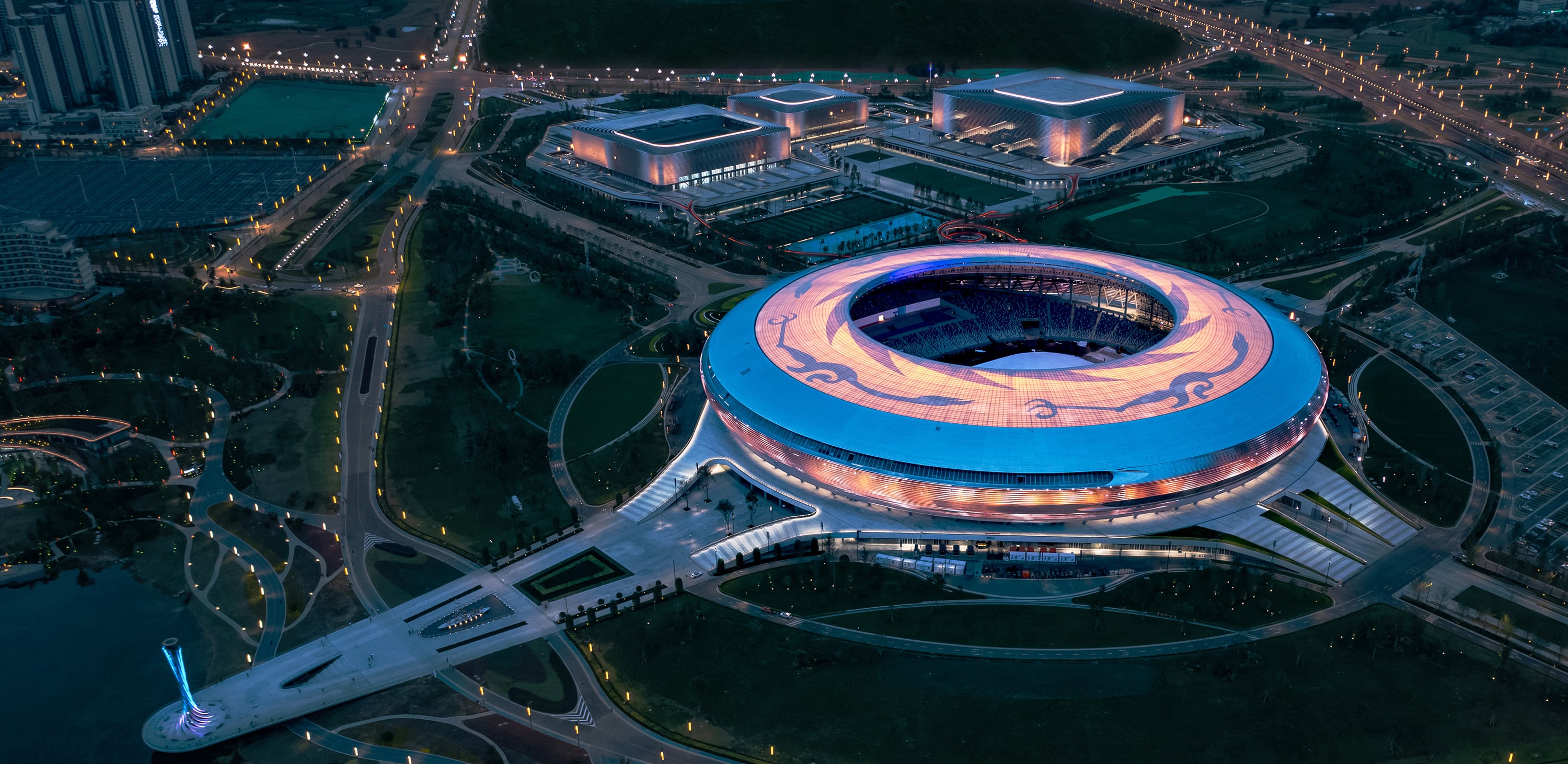 Dong'An Lake Sports Park — Chengdu, China: Lichtplanung, Ansicht 3 von 7, von Lichtvision