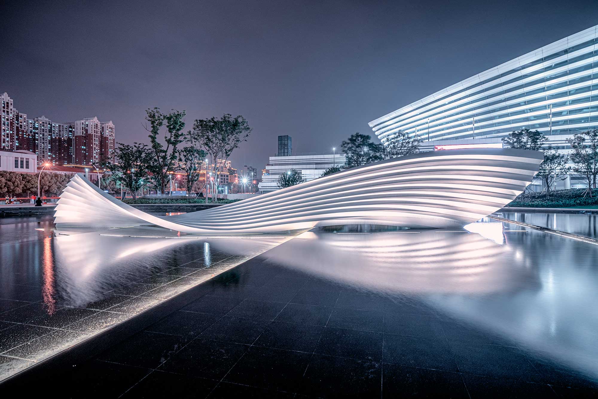 Suzhou Olympic Sports Centre — Suzhou, China: Lichtplanung, Ansicht 8 von 8, von Lichtvision