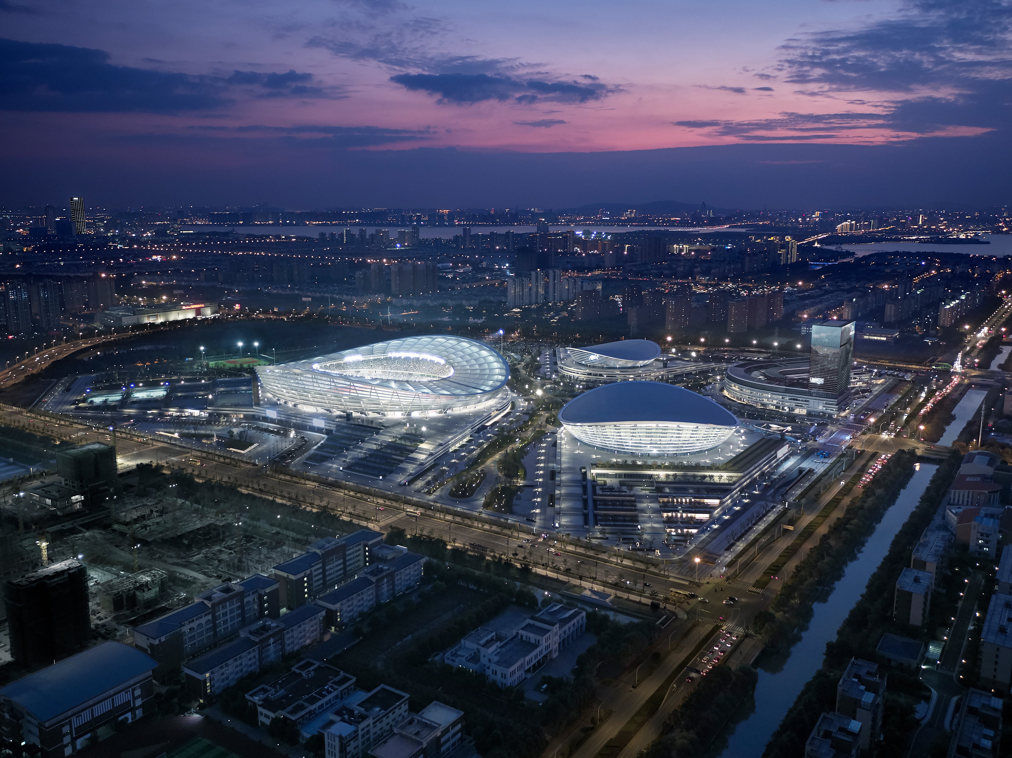 Suzhou Olympic Sports Centre — Suzhou, China: Lichtplanung, Ansicht 2 von 8, von Lichtvision