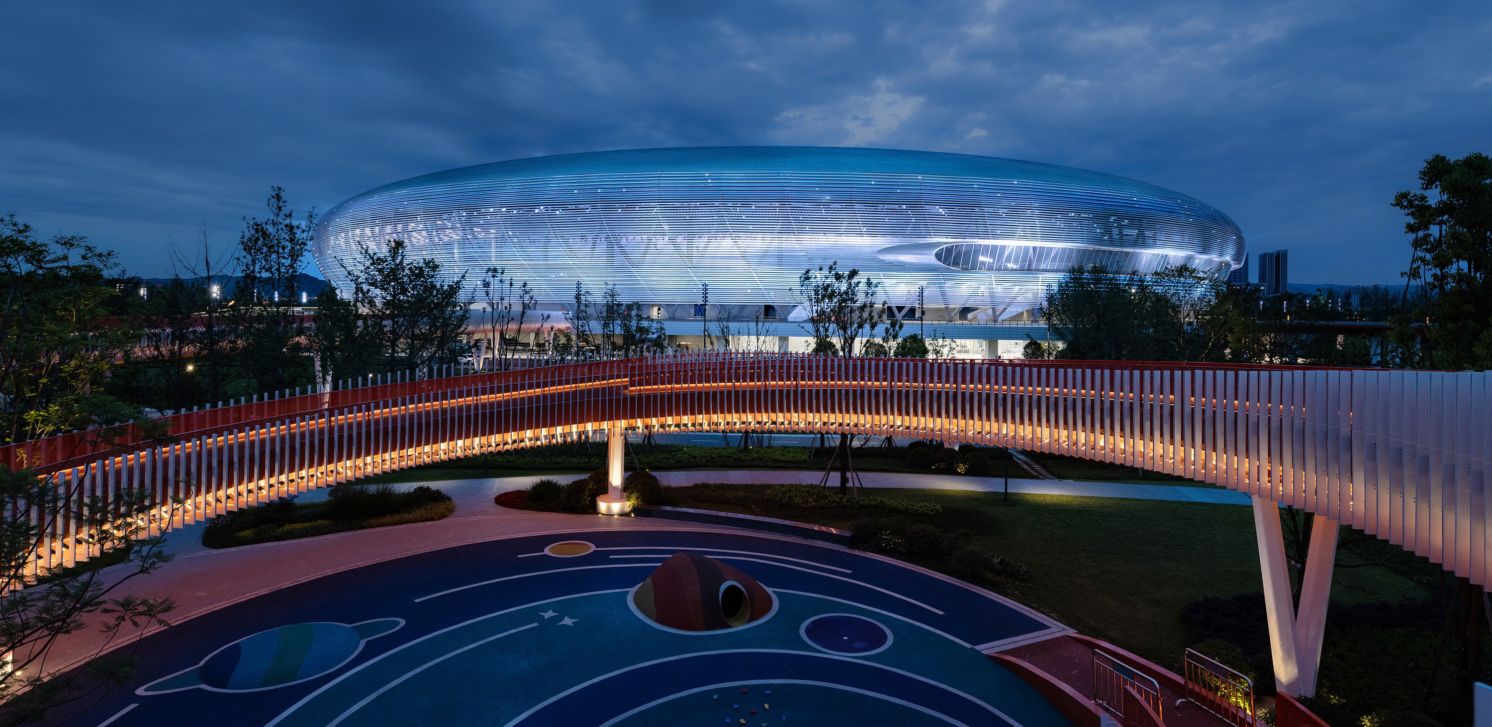 Dong'An Lake Sports Park — Chengdu, China: Lichtplanung, Ansicht 6 von 7, von Lichtvision